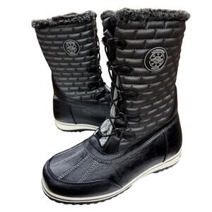 Totes Adventure Gear Women's Winter Boots Size 10M Black White Quilted